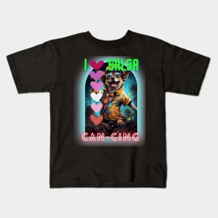 Dancing Dog with Maracas: "Salsa Paws" Kids T-Shirt